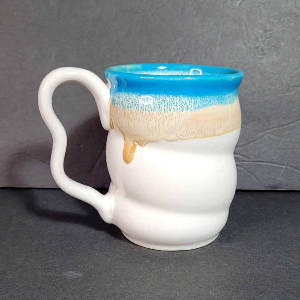 Unique Gorgeous Roscher Mug Beachy Blue and Cream